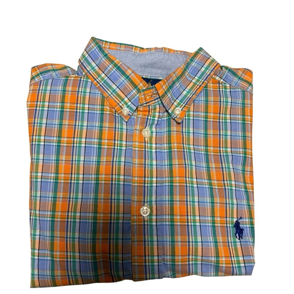 Ralph Lauren Shirt Boys XL Button Down Long Sleeve Classic School Blue Spring - Picture 5 of 5